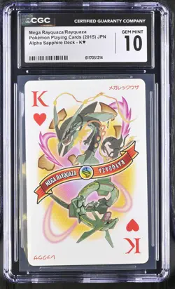 Mega Rayquaza Mega Rayquaza K CGC 10 2015 Sapphire Pokemon Poker Cards Japanese - Image 1