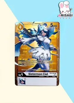 Digimon Trading Card Jeu Sistermon Ciel BT10-085 Promo Carte Store Championship - Image 1