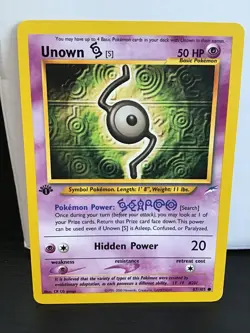 1st Edition Unown S 87/105 Pokemon Neo Destiny Common - Image 1