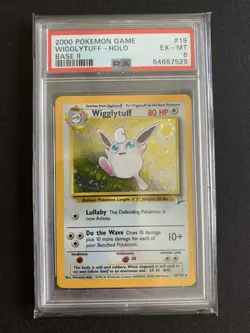 Pokemon Wigglytuff Holo Base II 19/130 PSA 6 (54667529) - Image 1