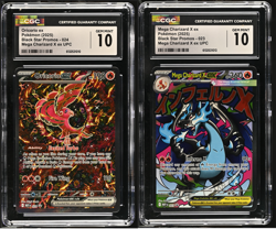 Pokemon Mega Charizard X ex 023 & ORICORIO 024 CGC 10 Promo UPC Pair - Image 1