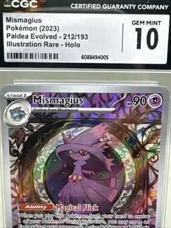 Pokemon Mismagius Sv02 Paldea Evolved CGC 10 Illustration Rare Holo 212/193 - Image 2