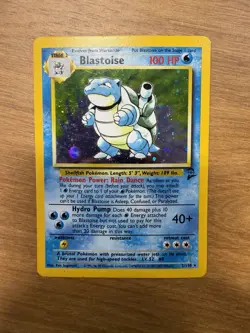 Blastoise - 2/130 - Pokemon Base Set 2 Holo Rare Card WOTC LP/MP FAST SHIPPING - Image 1
