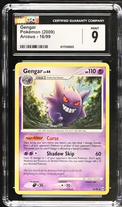 Gengar 16/99 CGC 9 Mint 2009 Arceus Pokemon - Image 1