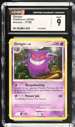 Gengar 17/99 CGC 9 Mint 2009 Arceus Pokemon - Image 1