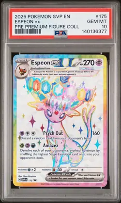 2025 POKEMON SVP EN-SV BLACK STAR PROMO #175 ESPEON EX PSA 10 - Image 1