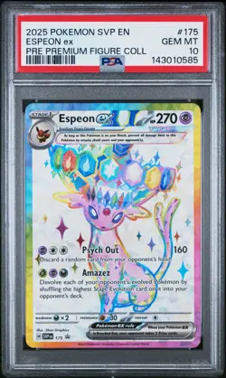 2025 Pokemon Espeon ex #175 SV Black Star Promo PSA 10 - Image 1