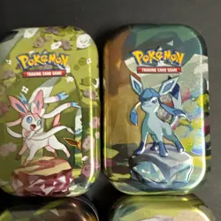Pokemon Prismatic Evolutions Eeveelutions Mini Tin Full Set 8 Empty Coin Art - Image 5