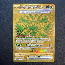 Pokemon TCG Teal Mask Ogerpon EX Prismatic Evolutions 177/131 Hyper Rare Gold - Image 1