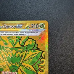 Pokemon TCG Teal Mask Ogerpon EX Prismatic Evolutions 177/131 Hyper Rare Gold - Image 3