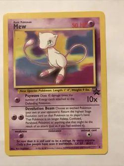 Mew # 8 - Black Star Promo - Pokemon Card Vintage WOTC - Image 1