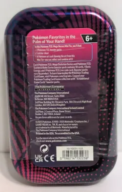 Pokemon TCG Mega Evolution Mega Heroes Mini Tin *Factory Sealed* Mega Lucario - Image 2