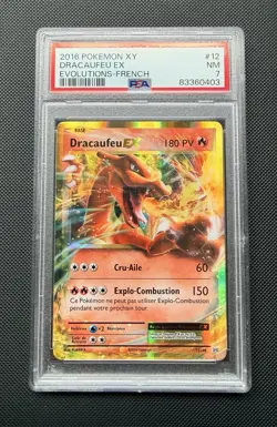 Carte Pokemon Dracaufeu EX 12/108 PSA 7 XY Evolutions FR - Image 1
