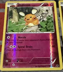 Pokemon TCG: 2x DEDENNE Phantom Forces 70/119 Reverse Holo Fairy Common Cards LP - Image 2