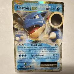 Pokemon Blastoise EX Ultra Rare 21/108 Evolutions 180 HP Holo English - Image 1