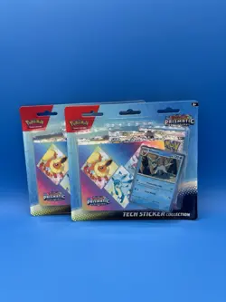 2-Pokemon Prismatic Evolutions Tech Sticker Collection 3 Booster Packs Glaceon - Image 1