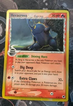 Heracross (Delta Species) 3/101 Holo Rare 2006 EX Dragon Frontiers Pokemon LP - Image 1