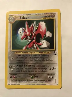 Scizor Black Star Promo 33 Near Mint Pokemon NM Vintage WOTC Wizards - Image 1