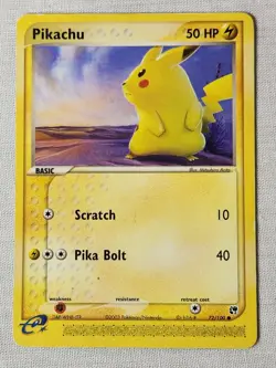 Played (MP) Pikachu - Non-Holo #72 Sandstorm Pokemon TCG - Image 1