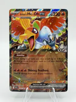 Pokemon TCG: Destined Rivals: 39/182: Ethan's Ho-Oh EX Double Rare (NM) - Image 1
