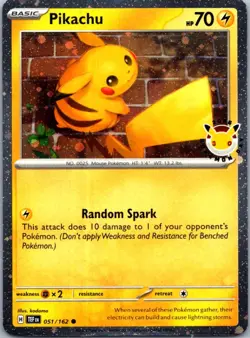 Pikachu Cosmo Holo #051/162 Pokemon Day Promo - Image 1