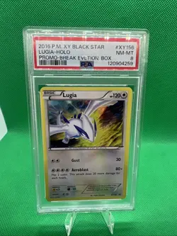 2016 POKEMON XY BLACK STAR PROMO LUGIA #XY156 PSA 8 NEAR MINT #130921082 - Image 1