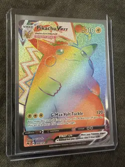 Pokemon Pikachu VMAX 188/185 Vivid Voltage 2020 Secret Rainbow Rare Card TCG - Image 1