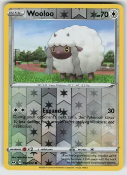 Wooloo 152/202 Common Sword & Shield Pokemon Reverse Holo Near Mint - Image 1