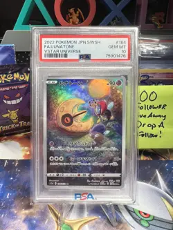 2022 Pokemon Japanese VSTAR Universe #184 Lunatone Full Art PSA 10 GEM MINT - Image 1