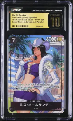 Ms. All Sunday OP14-084 CGC 10 Pristine 2025 Alternate Art Parallel One Piece Ja - Image 1