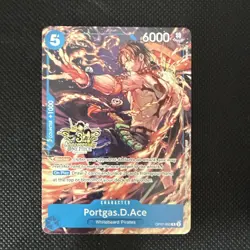 Portgas.D.Ace OP07-053 Alt Art 3rd Anniversary Stamped Promo One Piece TCG - Image 1