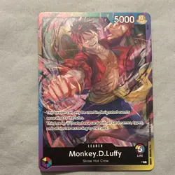 Bandai Monkey.D.Luffy Leader Card 5000 Power Promo One Piece Promotion Cards P - Image 1