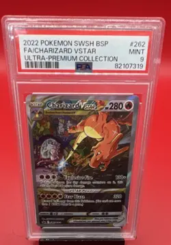 Pokemon Charizard VSTAR SWSH262 Ultra-Premium Promo Holo PSA 9 Sword & Shield - Image 1