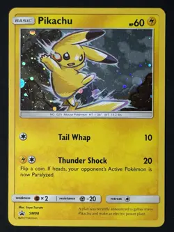 Pikachu HOLO PROMO SM98 (LP) SM Black Star PROMO Pokemon Cards - Image 1