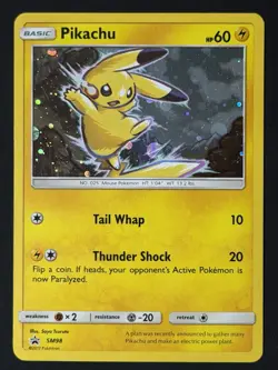 Pikachu HOLO PROMO SM98 (LP) SM Black Star PROMO Pokemon Cards - Image 3