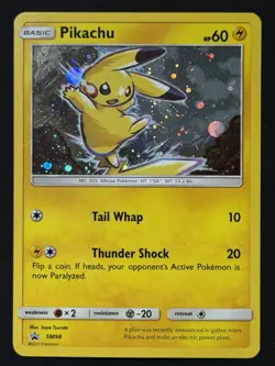 Pikachu HOLO PROMO SM98 (LP) SM Black Star PROMO Pokemon Cards - Image 4