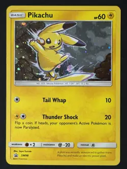 Pikachu HOLO PROMO SM98 (LP) SM Black Star PROMO Pokemon Cards - Image 5