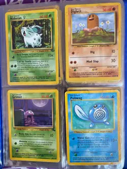 Vintage Pokemon Card Binder Lot WOTC Base/Jungle/Fossil + Starters + Zapdos LP - Image 2