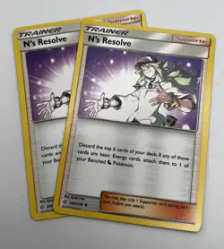 N's Resolve 200/236 Pokemon Card 2019 Cosmic Eclipse LP 2x x2 - Image 1