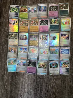 Pokemon Prismatic Evolutions Pokeball Reverse Holo 103 Card Lot 5 BonusV/doubleR - Image 1