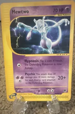 Pokemon Mewtwo 70 HP Expedition Base Set Rare Basic Card 56/165 2002 - Image 1