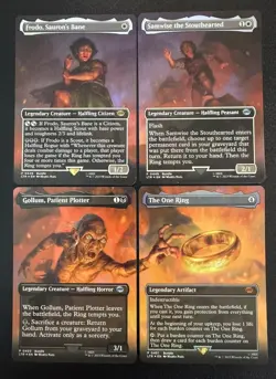 MTG LTR Lord Of The Rings Mount Doom Card Scene Set The One Ring FOIL 448 - 451 - Image 1