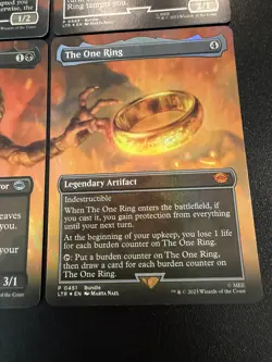 MTG LTR Lord Of The Rings Mount Doom Card Scene Set The One Ring FOIL 448 - 451 - Image 3