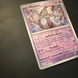 Pokemon Mewtwo 150/165 Sv: Scarlet & Violet 151 Rare Reverse Holo 130 HP Card - Image 3