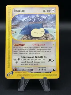 Pokemon TCG Snorlax Card 100/144 Non-Holo Skyridge 2003 MP Condition - Image 1