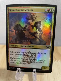 MTG Stonebound Mentor FOIL #239/275 Strixhaven: School of Mages STX NM/M - Image 1