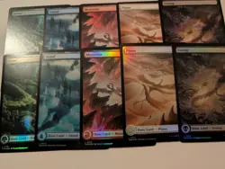 Tarkir Dragonstorm (TDM) - Set Of 10 Full Art Lands - 1 Set Foil, 1 Set Reg - NM - Image 1