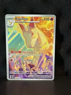 RAPIDASH 189/182 ILLUSTRATION RARE DESTINED RIVALS POKEMON NEAR MINT - Image 1