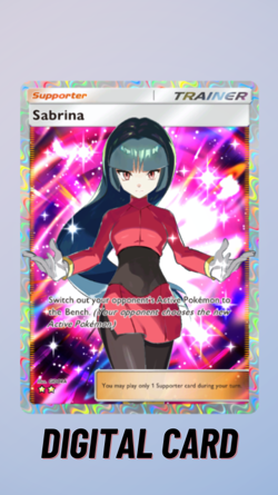 Pokemon TCG Pocket Sabrina Full Art Genetic Apex Trade 2 Star ⭐⭐ (English) - Image 1