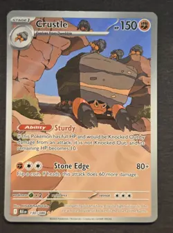 Crustle Pokemon Black Bolt Illustration Rare 130/086 English Holo NM - Image 1